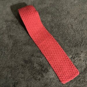 Vintage Pride of England Wool Knit Men's Tie - Square Bottom